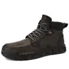 Botas Martin de Suela Gruesa para Hombre Estilo Británico Botas de Nieve Nuevas Botas Casuales para Hombre Botines Cálidos con Forro de Felpa
