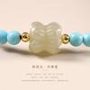 Pulsera de Ágata Roja del Sur Helada Flotante de Círculo Único de Jade Hetian Chino Nuevo y Tilian Pulsera Cálida y Dulce para Mujer Venta al por Mayor
