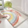 Tapete de Baño Temu Transfronterizo Imitación Cachemir, Engrosado, Absorbente de Agua, Antideslizante, Tapete Resistente al Desgaste para Puerta de Entrada