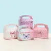Caixa de Doces com Estampa de Borboleta Rosa Suitcase de Sobremesa para Festa Caixa de Bolo Caixa para Muffin Caixa de Embalagem para Presente Caixa Vazia Atacado