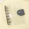 Caderno de Mão Transparente de PVC Transfronteiriço Binder Colorido A5A6A4B5 Caderno de Folhas Soltas Casca Núcleo Interno