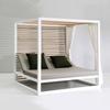 Conjunto Creativo de Sofás para Exteriores para Alojamiento, Popular en Redes Sociales, Cama Lounge para Piscina de Hotel Resort Nido de Pájaro de Ratán en la Costa de Bali