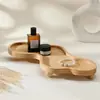 Estante organizador de llaves minimalista de bambú y madera personalizado, bandeja para guardar gafas, expositor de joyas para tocador, organizador de cosméticos