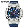 Reloj Táctico Sanda para Hombre Luminoso Impermeable Reloj Electrónico para Estudiante de Secundaria Impermeable Multifuncional para Deportes al Aire Libre