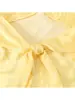 Vestido de moda de la marca Z, estilo popular transfronterizo para mujer con escote en V profundo, lunares, cuello halter, vestido estilo europeo y americano de AliExpress, amarillo ZA
