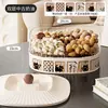 Bandeja de dulces dividida para el hogar, Mesa de centro para sala de estar, Bandeja de frutas secas y frutas de estilo antiguo de lujo ligero, Caja de almacenamiento de bocadillos festivos de Año Nuevo