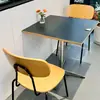 Mesa negra de restaurante occidental, mesa de negociación de 60 cm para cafetería, mesa cuadrada, mesa larga, restaurante de barbacoa, mesa de comedor para panadería, silla moderna