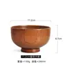 Ensaladera Natural China de Madera para Niños y Adultos Tazón de Arroz Tazón de Madera Maciza Grande y Pequeño Tazón para Sopa Tazón para Fideos Vajilla para el Hogar