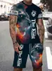 2025 novo Amazon novo europeu e americano transfronteiriço alta qualidade manga curta t-shirt shorts conjunto