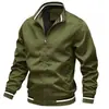Chaqueta deportiva casual para hombre, chaqueta con cremallera y cuello alto nuevo, chaqueta con cremallera al por mayor transfronteriza, europea y americana