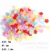Cuentas de Imitación de Flor Acrílica Translúcida Transfronterizas con Agujero Central, Hojas y Pétalos Coloridos Chapados para Pulseras, Pasadores y Accesorios para el Cabello DIY