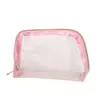 2025 Fabricante de Guangzhou Produção Personalizada Bolsa Cosmética de PVC Fosco Bolsa Cosmética Transparente Bolsa Cosmética à Prova d'Água