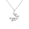 Collar de Espiga de Trigo de Plata S925 Estudiante Ins Lujo Ligero Simple Diseño de Nicho Clavícula para Novia Regalo de Cumpleaños