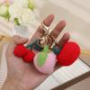 Llavero Colgante de Muñeco de Peluche Muñeco de Fruta y Verdura Muñeco de Ganchillo de Lana Colgante para Bolso Tejido a Mano Joyería de Punto