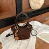 Bolso cubo casual de moda retro Shuai Mi Jia 2026 nuevo bolso cruzado de moda de otoño para el trabajo y los desplazamientos, bolso texturizado