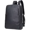 Mochila de cuero de color para hombre mochila retro para ordenador de 15,6 pulgadas mochila de piel de vacuno de primera capa color corteza de crema venta al por mayor