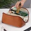 Bolsa de Maquillaje Tipo Nube de Cuero PU de Alta Calidad Transfronteriza, Estuche de Maquillaje Portátil de Gran Capacidad, Neceser de Viaje Portátil