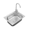 Pia de Lavar Louça Hexagonal de Aço Inoxidável Espessado Personalizada Transfronteiriça para Bancada de Cozinha Bacia Integrada Esticada Pia Doméstica