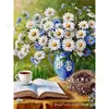 Pintura de Diamantes DIY Flor Pintada a Mano Girasol Diamantes Redondos Diamantes Completos Venta Caliente Transfronteriza Pintura Decorativa de Interior Fabricante Mayorista