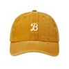 Cap Baseball Retro Bordado com Letra B Desbotado Mais Vendido para Homens e Mulheres Chapéu de Aba Curva para Proteção Solar ao Ar Livre