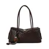 Elegante bolsa de almohada con patrón tejido para mujer, nueva moda 2026, bolso cruzado Boston versátil para hombro
