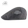 Sombrero de Sol de Protección Solar para Hombre de Primavera y Verano, Boina Transpirable de Malla Hueca de Moda Británica, Gorra de Visera para Mujer