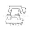 Esqueleto transformador EM15 esqueleto EM de alta frequência esqueleto de baquelite único slot horizontal 5+5 pinos transformador de alta frequência seco