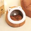 Canil Atacado para Gatos, Canil Universal para Cães Pequenos para as Quatro Estações de Inverno, Almofada Quente Espessa, Canil Semi-Fechado para Animais de Estimação