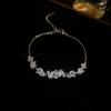 Pulsera Flor Mariposa Circonita Lujo Ligero Diseño Personalizado Pulsera Estilo Frío Nicho Combinable Sencilla Venta al por Mayor Mujeres