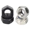 Acero Inoxidable 304 Tuerca Hexagonal Negra Antiaflojamiento Autocierre Almohadilla de Correa de Bloqueo de Nylon Ferretería Tuerca M2-M16