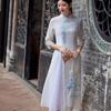 Nuevo vestido cheongsam de verano de estilo étnico retro mejorado, estilo chino, con cuello alto pequeño, cruzado, de moda nacional, bordado, 6077