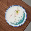 Almohadilla aislante para taza de té de cerámica pintada a mano, platillo creativo de estilo japonés, almohadilla para taza de té, portavasos para sala de té, accesorios para ceremonia del té