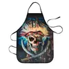 Delantal Impermeable Transfronterizo Amazon Personalizado Creativo Calavera de Diablo Estampado Delantal Anti-Manchas para Barbacoa al Aire Libre