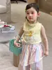 Ropa para Niños Zhe Li Conjunto para Niñas Chaleco Verano Estilo Delgado 2026 Ropa Infantil Casual Clase a Top para Bebé Pantalones Anti-Mosquitos