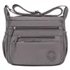 Bolsa de Ombro Transversal Casual Moda Ultra Leve Impermeável com Múltiplos Compartimentos de Tecido de Nylon de Grande Capacidade para Comércio Exterior Transfronteiriço