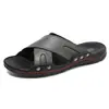 Zapatillas de talla grande transfronterizas Sandalias de playa para hombre de verano Zapatos huecos para exteriores Sandalias de cuero de vaca para hombre