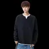 Sudadera casual deportiva ligera de punto gofrado para hombre, manga larga de otoño, nuevo modelo primavera 2026, bloques de color por ambos lados