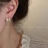 Brincos de letra H, leves, luxuosos, de alta qualidade, elegantes, elegantes, femininos, 2023, novo estilo ocidental, design, acessórios para orelha