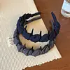 Diadema Elegante de Tela Estilo Coreano para Otoño para Mujer, Nueva Diadema de Alta Presión con Dientes, Pinza para el Cabello Antideslizante, Accesorio para el Cabello