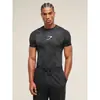 Camiseta Deportiva de Fitness de Secado Rápido Transpirable Elástica Ajustada de Manga Corta con Estampado de Hielo Casual para Gimnasio Running