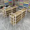 Nuevo Estante Isla de Doble Cara para Supermercado Estante Isla para Tienda de Papelería Estante de Exhibición de Múltiples Niveles de Pie Estante de Almacenamiento para Tienda de Madres y Bebés