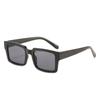 Lentes de Sol Cuadrados, Lentes Cuadrados Negros Versátiles, Lentes de Sol de Estilo Coreano Simples y Claros para Mujer