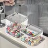 Caja de Almacenamiento de Accesorios para el Cabello Infantil Escritorio Transparente Anillos para el Cabello Banda de Goma Caja Organizadora Cuerda para el Cabello de Niña Horquilla Pasador Caja de Joyería