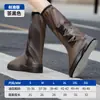 Cubrezapatos de Lluvia Antideslizantes de PVC de Tubo Alto para Adultos, Impermeables, Fáciles de Poner y Quitar, Botas de Lluvia Portátiles para Ciclismo y Senderismo Venta Directa