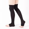 Calcetines de pierna ajustada hasta la rodilla para primavera y otoño, calcetines deportivos para hombre y mujer, puntera abierta, calcetines de compresión de nailon, venta al por mayor de fabricantes, elásticos anti-flexión