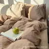 Nuevo Estilo Blogger de Instagram Algodón Puro Teñido en Hilo Algodón Lavado Cuadros Juego de Cuatro Piezas Juego de Tres Piezas de Algodón Puro Funda Nórdica para Estudiantes Juego de Cama