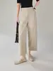 Pantalones de pierna ancha rectos de nueve puntos hoz moda primavera 2025 nuevos cintura alta holgados casuales para niños