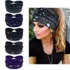 Faixa de cabelo de moda transfronteiriça com nó e aba larga estilo étnico antiderrapante acessórios de cabelo da moda para senhoras e meninas