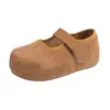 2026 Zapatos Planos Mary Jane con Hebilla y Punta Dividida, Modernos, Versátiles, de Deslizamiento Fácil, Antideslizantes, para Primavera/Otoño, Zuecos Retro para Mujer