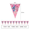 Nova Boneca Stitch Decoração de Festa de Aniversário Infantil Suprimentos Cartoon Stitch Prato de Papel Guardanapo Toalha de Mesa Conjunto